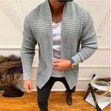 Cárdigan cuello en V para hombre. Suéter de manga larga.