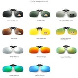 jf Polarized Clip Sunglasses Myopia Glasses Clip Driver Fishing Outdoor Cycling Night Vision Myopia Clip-on Sun Shading Eyeglasses