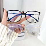 jf 2023 Ultra Light Fashion TR90 Frame Anti Blue Light Glasses Women Glitter Square Frame Resin Lens Goggles Eyeglasses  очки