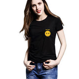 Remera Camiseta Verano Casual Top Algodón Mujer Chica Printed Bolsillo Gato Top Fashion