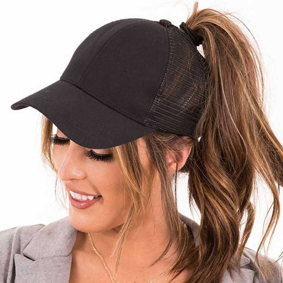 fashion women men ponytail baseball cap