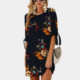 2019 Women Summer Dress Boho Style Floral Print Chiffon Beach Dress Tunic Sundress Loose Mini Party Dress Vestidos Plus Size 5XL