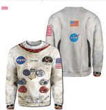 [50th Aniversario] 3D Traje Espacial Armstrong Camiseta Hoodie Sudadera Pantalones